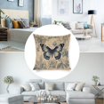 thumbnail image 5 of Outdoor Pillows for Patio Furniture French Postcard Butterfly Floral Blue Pillow Protector 18"x18" French Country Farmhouse Pillow Cover Couch Pillows for Iiving Room, 5 of 7