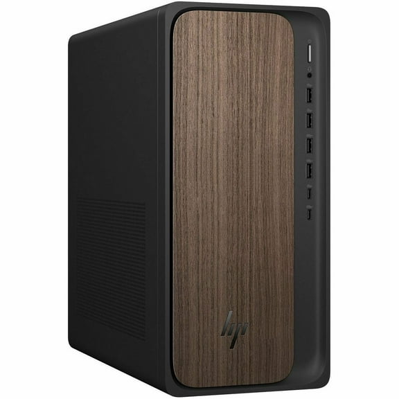 HP OmniDesk M03-0000t Desktop Computer, Intel Core Ultra 5 225, 64 GB DDR5 RAM, 1 TB SSD,Intel AI Boost, Jack Black, Dark Wood