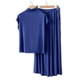 thumbnail image 2 of Dianli PJs Loungewear Loose Fit Round Neck Short Sleeve Top And Long Pants Thermal Cozy Thickened Soft Warm Homewear Winter Pajama Set Relaxed Fit Nightwear Loungewear, 2 of 7