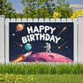 thumbnail image 5 of Yatrandify Space Adventure Happy Birthday Banner Astronaut Design Planet Theme Rocket Illustration for Kids Birthday Party Indoor Decoration Celebration, 5 of 7
