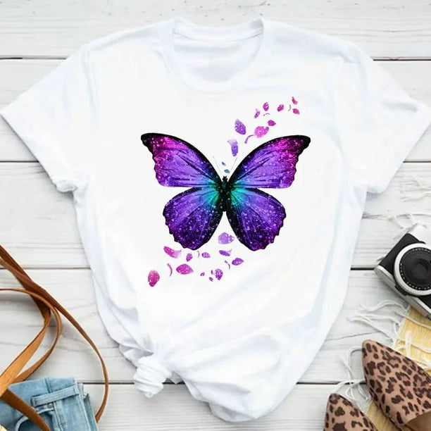Blusas Chidas Camisas Chidas De Mujer Mariposa Camisetas Bonitas