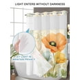 thumbnail image 4 of No Hook Shower Curtain with Snap in Liner,Summer Poppy Flower Plant Waterproof Bath Curtain Double Layers with See Through Top Window,Watercolor Bloom Floral Hotel Shower Curtains 36x72in, 4 of 9