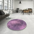 thumbnail image 4 of Ahgly Company Machine Washable Indoor Rectangle Transitional Orchid Purple Area Rugs, 5' x 7', 4 of 7