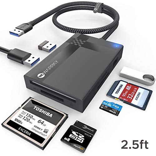 Lecteur Carte SD, 2 en 1 Adaptateur Micro SD USB 3.0 Haute Vitesse SD Card  Reader, Portable USB Lecteurs de Carte mémoire pour SD/Micro SD/MMC/TF/SDXC/SDHC  etc : : Informatique