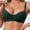 Green, variant on Womens Wirefree Push-Up Racerback Bras - Solid Color Seamless Breathable Soft Fabric V-Neck Adjustable Back Closure Sexy Everyday Lingerie Green