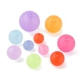 thumbnail image 3 of 80G 4 Styles Transparent Acrylic Ball Beads Frosted Style Round Mixed Color 6~12mm Hole: 1~2mm 20g/style, 3 of 6