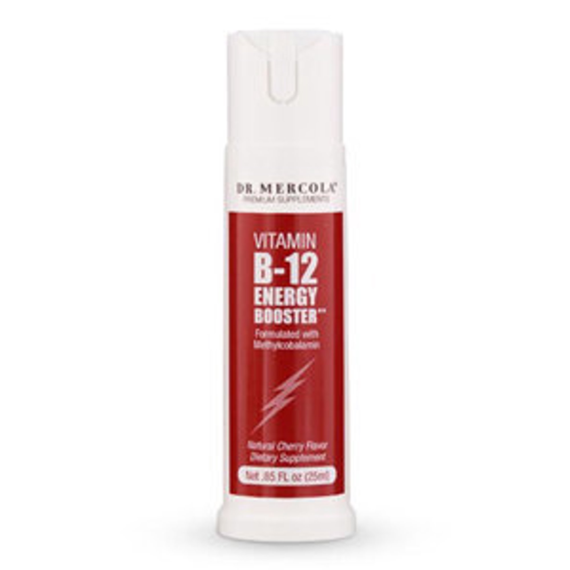 Dr. Mercola Vitamin B12 Energy Booster - Blackberry 1 mg 0.85 fl oz Liquid