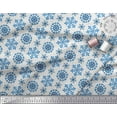 thumbnail image 3 of Soimoi Rayon Fabric Snow Flakes Floral Print Sewing Fabric Yard 42 Inch Wide, 3 of 3