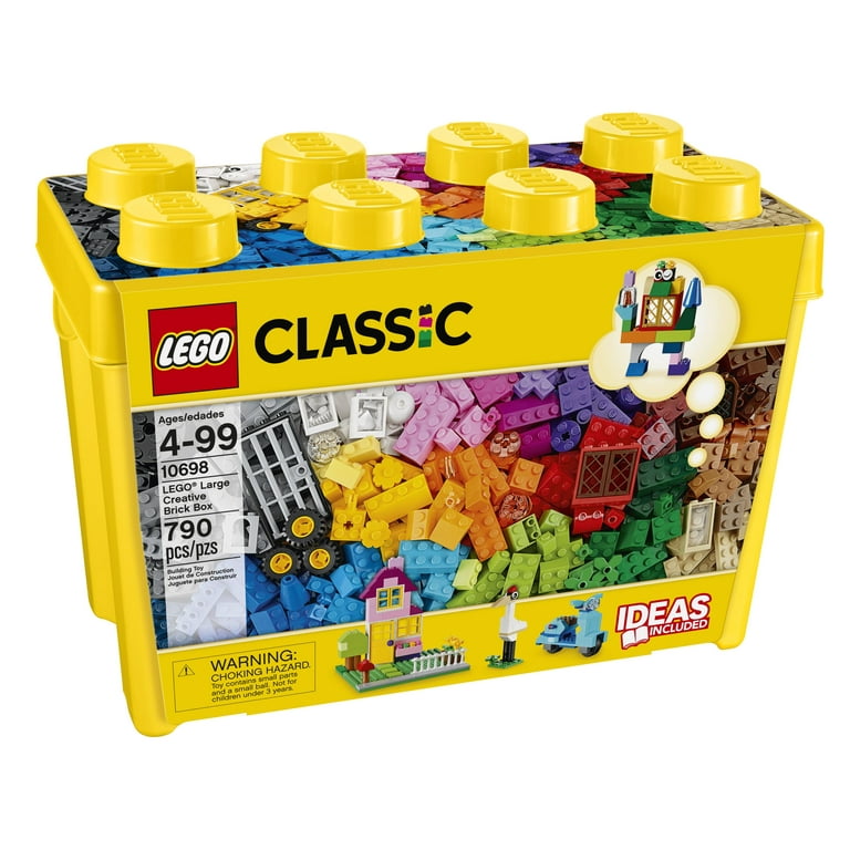 LEGO Classic Large Creative Brick Box 10698 Building Toy Set for Back to School, Toy Storage Solution for Classrooms, Interactive Building Toy for