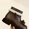 thumbnail image 5 of Bnwani Girls Boots Ankle PU Leather Fleece Lined Warm Soft Pearl Lace Soft-Soled Booties 2-11 Years, 5 of 6