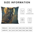thumbnail image 5 of Chilfamy Owl Moon Tree Branch Decorative Square Throw Pillow Covers Short Plush Year-Round Pillowcase 1PC 12x12in, 5 of 5