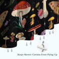 thumbnail image 6 of Red Mushroom Butterfly Black Pattern Shower Curtain 36"x72" ,Bathroom Decorative Shower Curtains Set with 12 Hooks,Modern Waterproof Washable Shower Curtain, 6 of 6
