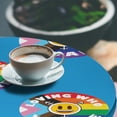 thumbnail image 3 of Ambesonne Emoji Pride Fitted Round Tablecloth, Loving Who You Are Art, 45"- 56" Diameter, Sky Blue and Multicolor, 3 of 5