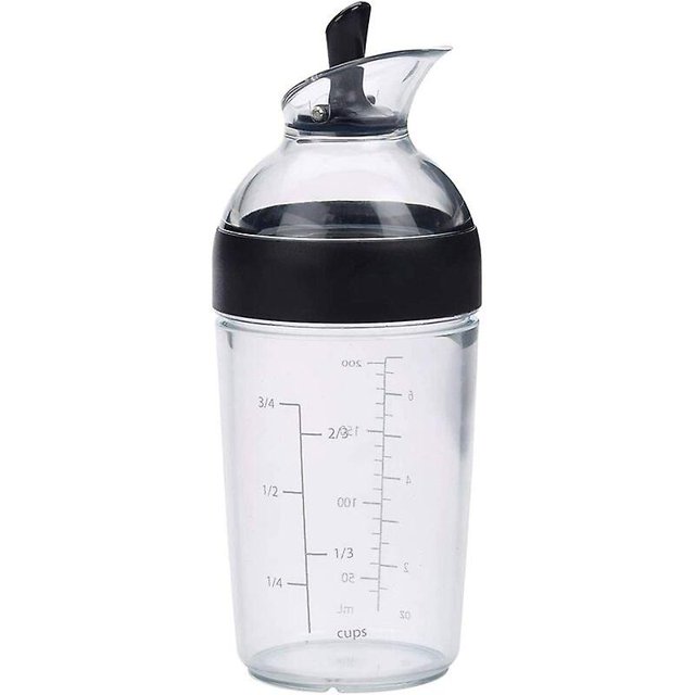 Agarres Ensalada Coctelera Botella Contenedor Manual Universal Salsas Mezclador Mezclador De Jugo Botella Fácil Verter Resistente A Derrames - Negro,11 Feliz Sencillez