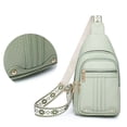 thumbnail image 5 of CAIXIA Womens Crossbody Bag Mens Solid Color Layer Large Capacity Zipper Casual Chest Messenger Crossbody Bag, Fashion Pattern Shoulder Purse, 5 of 9