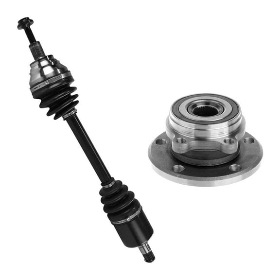 AutoShack Front Left CV Axle Shaft Wheel Hub Bearing Assembly | Replacement for 2010-2013 Volkswagen Golf 2005-2018 Volkswagen Jetta 2006-2009 Volkswagen Passat 2006-2009 Volkswagen Rabbit | 2-PC