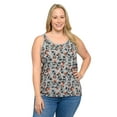 thumbnail image 2 of Disney Minnie Mouse Women's Plus Size All-Over Print Tank Top, Gray Sleeveless, 2 of 5