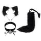 thumbnail image 1 of Diadema con orejas de gato Salvador negro con cola y gargantilla, 1 of 10