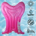 thumbnail image 4 of Pool Central Inflatable Angel Wings Pool Mattress Float - 5' - Pink, 4 of 7