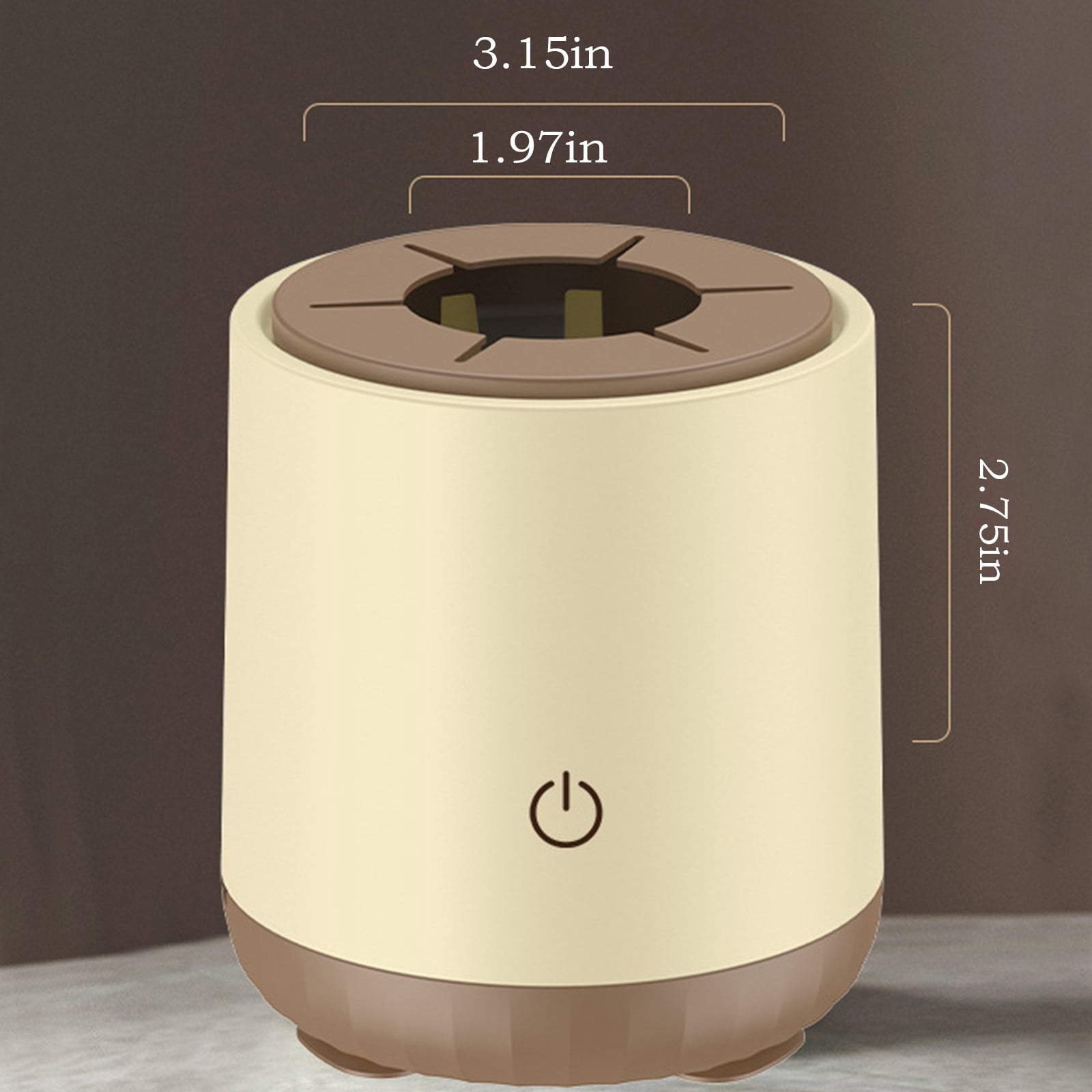 BCZHQQ Electric Silent Baby Milk Maker - 360° Mixing,USB Charge,3 Speeds,Non-Slip Base,Fits Most Bottles,1200mAh Battery,Khaki