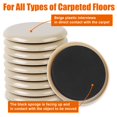 thumbnail image 4 of Deslizadores para muebles Ninsula, 10 piezas, 9 cm, alta resistencia, beige, 4 of 7