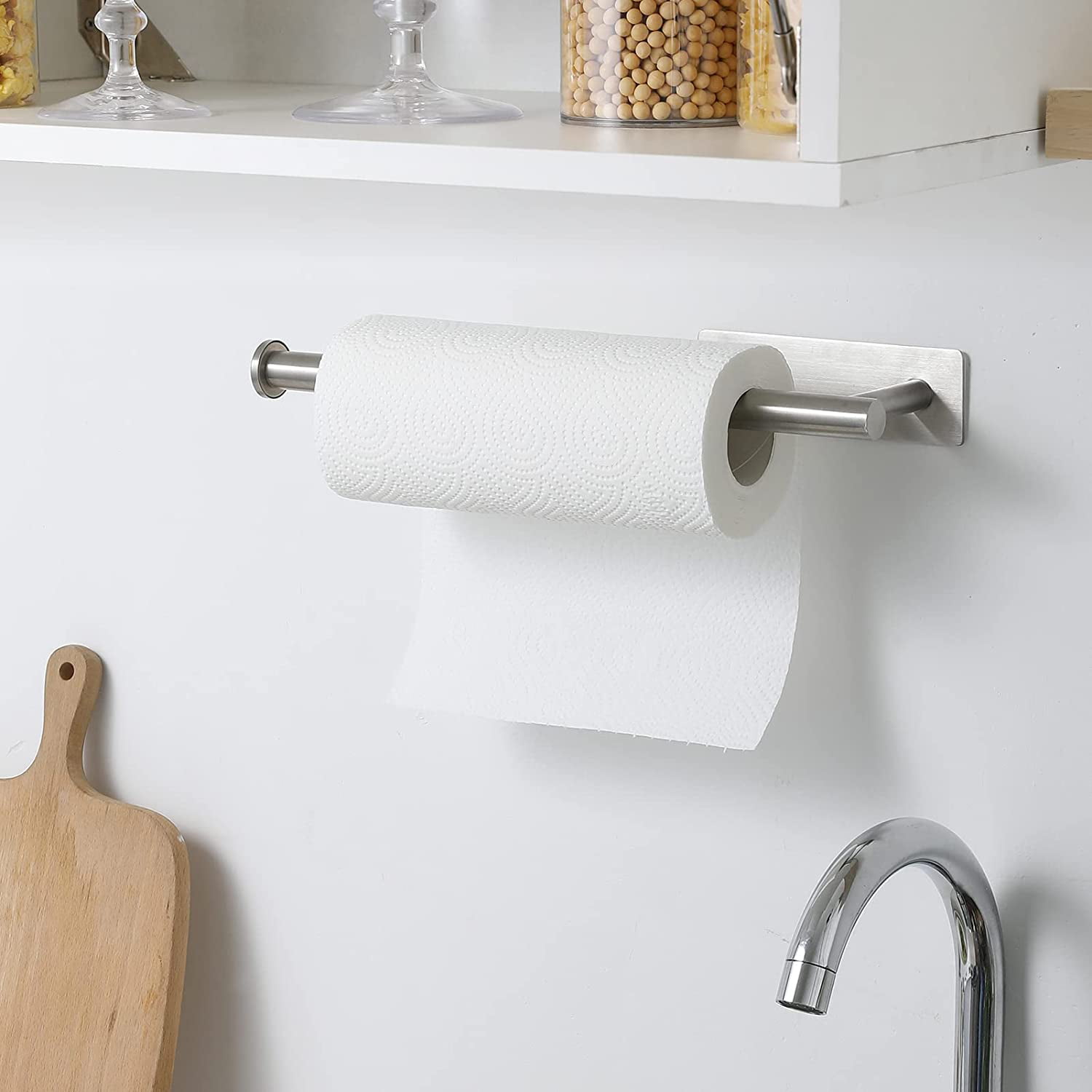 Paper Towel Holder Under Cabinet, Wall Mount Paper Towels Rack for Kit –  KeFanta