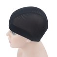 thumbnail image 3 of 3 Pcs Mesh Cap Wig Caps for Making Wig Stretchy Wig Cap with Wide Elastic Band (Black Mesh Cap M), 3 of 5