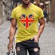 thumbnail image 3 of Mens Casual Manga Corta Botón Abajo Camisetas Estados Unidos Bandera Impresión Cuello Redondo Suéter Camiseta, Poliéster Casual Uso Diario para Hombres, 3 of 5