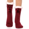 thumbnail image 2 of Slipper Fuzzy Socks for Women Fluffy Cozy Cabin Winter Warm Soft Fleece Comfy Thick Socks with Grips 1Pairs, 2 of 6