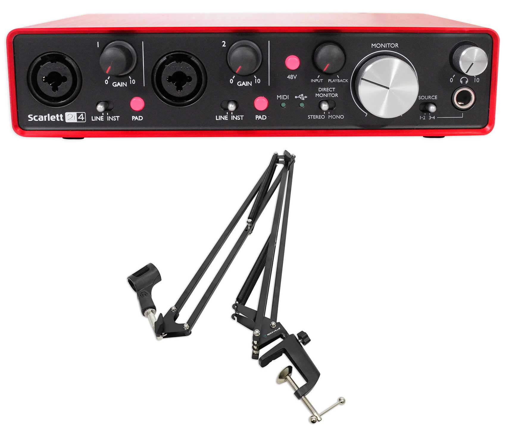 Focusrite SCARLETT 2I4 2nd Gen 192kHz USB Audio Recording