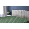 thumbnail image 5 of Ambesonne Art Deco Fitted Sheet, Nostalgic Classic Motif, King Size, Dark Mustard and Dark Teal, 5 of 5