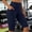 Navy, variant on BUIGTTKLOP Women's Knee Length Capri Leggings with Pockets High Waisted Workout Exercise Yoga Capris Pants for Women