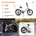 thumbnail image 5 of MOONCOOL Folding Electric Bike for Adults, 1200W 85Nm Motor , 48V 14Ah Battery, 20" Fat Tire Ebike w/ MIK Rack, Full Suspension, Hydraulic Disc Brakes, 7-Speed, Torque & Cadence Dual Sensor,20 MPH, 5 of 10