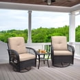 thumbnail image 1 of JP Outdoor Swivel Patio Rocker Chairs with Side Table,Kahki, 1 of 11