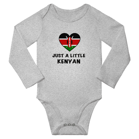 

Just a Little Kenyan Baby Long Sleeve Romper (Gray 24 Months)
