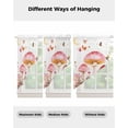 thumbnail image 4 of Pink Mushroom Swag Valances for Windows, Spring Botanical Summer Floral Elegant Rod Pocket Sheer Valances for Large Windows, Swag Toppers Light Filtering for Kitchen Living Room 2 Panels 36''x45'', 4 of 6
