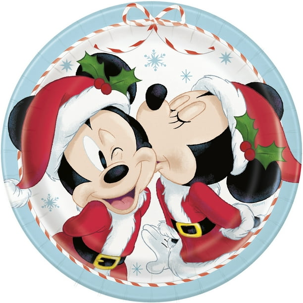 Musketeers ornament pauper diskingdom Minnie & Mickey Mouse Christmas Paper Dessert Plates, 7in, 10ct