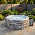 thumbnail image 2 of Avenli Vermont 3-5 Person Inflatable Hot Tub Spa + Cover, Gray Brick Pattern, Rapid Heating up to 104°F, 120 Water Jets, 211 gal, Octagon, 2 of 13