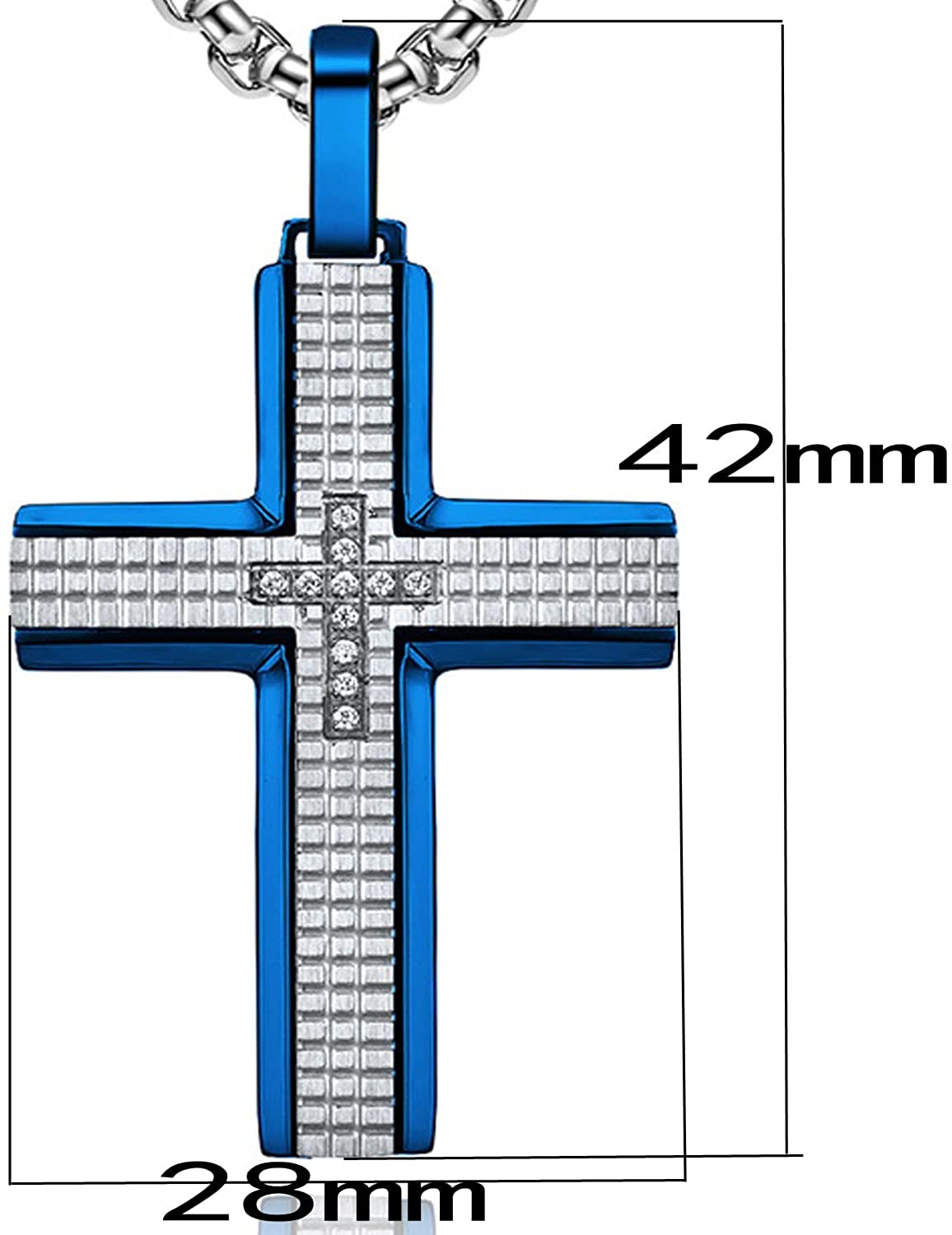 18K Gold Iced Out Cross Necklace For 