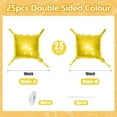 thumbnail image 2 of LQQBOX 25PCS Gold Square Foil Balloons Wall Backdrop Metallic Double Sided Gold Balloons Tunnel Arch Kit for New Year Birthday Anniversary Graduation Party Decorations, 2 of 7