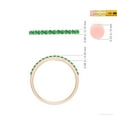 thumbnail image 6 of ANGARA Natural Prong Set Half Eternity Round Emerald Wedding Ring in 14K Rose Gold for Women (Size-1.5mm) | May Birthstone, Birthday, Anniversary, Jewelry Gift for Women | Natural Emerald Ring, 6 of 10