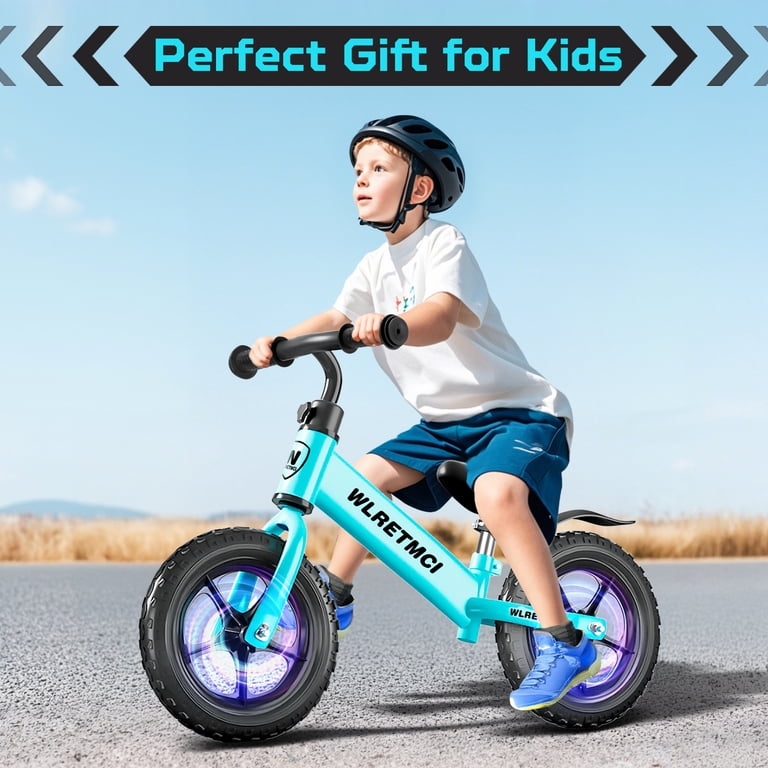WLRETMCI Kid Balance Bike, 12'' Toddlers Training Bicycle for 2-5