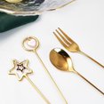 thumbnail image 4 of 304 Stainless Steel Pendant Star k Love Coffee Spoon Heart Fruit Spoon Star Design Dessert Spoon Teaspoons, 4 of 6