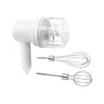 thumbnail image 1 of Electric Hand Blender, Cordless USB Rechargeable 3-Speed ​​Multifunction Blender with 2 Whiskers, Portable Electric Hand Blender for Pastry-Cream-Protein, White, 1 of 5