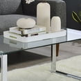 thumbnail image 2 of Kings Brand Furniture Modern Coffee Table – Chrome Frame with Clear Glass Top for Living Room & Home Décor, 2 of 6