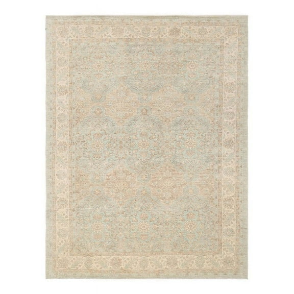 Pasargad Home Denver Hand-Knotted Grey Wool Area Rug  9' 0" X 12' 0"