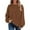 Coffee, variant on MIUOWANP Fall Sweatshirts for Women Womens Casual Oversized Loose Solid Round Neck Sweater Long Sleeved Tops Beige M