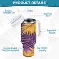 thumbnail image 4 of 40 oz Stainless Steel Tumbler Vacuum Insulated Leak Proof Stainless Steel Coffee Cup Water Bottles Super Cool Yellow Leaf, 4 of 9