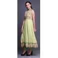 thumbnail image 3 of Bimba Kurtis Indiennes Jaunes Pâles à Fleurs pour Femmes, Anarkali Prête à Porter Unie, Robe Imprimée Kurti Indienne, Moyen, 3 of 6
