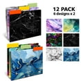 thumbnail image 3 of WIRESTER Set 12pcs Decorative File Folders with 1/3 Cut Tab, Pretty Letter-Size Holders for Office (6 Designs) - Galaxy Marble, 3 of 7